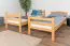 Etagenbett 90 x 190 cm für Erwachsene "Easy Premium Line" K17/n, Buche Massivholz Natur lackiert, teilbar
