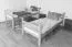 Etagenbett / Stockbett "Easy Premium Line" K17/n, Buche massiv Weiß, Liegefläche 90 x 200 cm, teilbar, Höhe 174 cm, großer Abstand zwischen den Betten