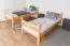 Etagenbett / Stockbett 90 x 200 cm "Easy Premium Line" K17/n, Höhe 174 cm, Buche Massivholz Natur lackiert, teilbar, großer Abstand zwischen den Betten