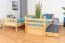 Etagenbett / Stockbett 90 x 200 cm "Easy Premium Line" K17/n inkl. Liegeplatz und 2 Abdeckblenden, Buche Massivholz Natur lackiert, teilbar