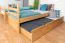 Etagenbett 90 x 200 cm für Erwachsene "Easy Premium Line" K17/n inkl. Liegeplatz und 2 Abdeckblenden, Buche Massivholz Natur lackiert, teilbar