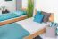 Etagenbett 90 x 200 cm für Erwachsene "Easy Premium Line" K17/n inkl. Liegeplatz und 2 Abdeckblenden, Buche Massivholz Natur lackiert, teilbar
