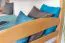 Etagenbett / Stockbett 90 x 200 cm "Easy Premium Line" K17/n inkl. Liegeplatz und 2 Abdeckblenden, Buche Massivholz Natur lackiert, teilbar