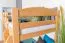 Etagenbett / Stockbett 90 x 200 cm "Easy Premium Line" K17/n inkl. Liegeplatz und 2 Abdeckblenden, Buche Massivholz Natur lackiert, teilbar