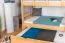 Etagenbett / Stockbett 90 x 200 cm "Easy Premium Line" K17/n inkl. Liegeplatz und 2 Abdeckblenden, Buche Massivholz Natur lackiert, teilbar