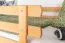 Etagenbett / Stockbett 90 x 200 cm "Easy Premium Line" K17/n inkl. Liegeplatz und 2 Abdeckblenden, Buche Massivholz Natur lackiert, teilbar