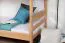 Etagenbett für Erwachsene "Easy Premium Line" K18/n, Kopfteil mit Löchern, Buche Vollholz massiv Natur - 90 x 190 cm, (L x B) teilbar