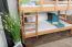 Etagenbett für Erwachsene "Easy Premium Line" K18/n, Kopfteil mit Löchern, Buche Vollholz massiv Natur - 90 x 190 cm, (L x B) teilbar