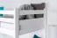 Etagenbett / Stockbett "Easy Premium Line" K20/h inkl. Liegeplatz und 2 Abdeckblenden, Kopf- und Fußteil gerade, Buche Vollholz massiv Weiß, Liegeflächen 90 x 200 cm, teilbar