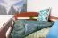Hochbett 90 x 190 cm, "Easy Premium Line" K22/n, Buche Massivholz Dunkelbraun, teilbar