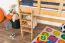 Kinderbett / Hochbett "Easy Premium Line" K22/n, Buche Vollholz massiv Natur - Liegefläche: 90 x 190 cm