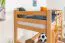 Kinderbett / Hochbett "Easy Premium Line" K22/n, Buche Vollholz massiv Natur - Liegefläche: 90 x 190 cm