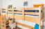 Kinderbett / Hochbett "Easy Premium Line" K22/n, Buche Vollholz massiv Natur - Liegefläche: 90 x 190 cm