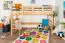 Kinderbett / Hochbett "Easy Premium Line" K22/n, Buche Vollholz massiv Natur - Liegefläche: 90 x 190 cm