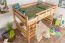 Kinderbett / Hochbett "Easy Premium Line" K23/n, Buche Vollholz massiv Natur lackiert, teilbar - Liegefläche: 120 x 190 cm