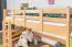 Kinderbett / Hochbett "Easy Premium Line" K23/n, Buche Vollholz massiv Natur lackiert, teilbar - Liegefläche: 120 x 190 cm