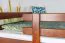 Hochbett 140 x 200 cm "Easy Premium Line" K23/n, Buche Massivholz Dunkelbraun lackiert, teilbar