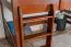 Hochbett 140 x 200 cm "Easy Premium Line" K23/n, Buche Massivholz Dunkelbraun lackiert, teilbar