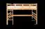 Hochbett 160 x 200 cm "Easy Premium Line" K23/n, Buche Massivholz Schokobraun lackiert, teilbar