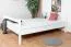 Hochbett 160 x 200 cm für Erwachsene "Easy Premium Line" K23/n, Buche Massivholz weiß lackiert, teilbar
