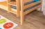 Etagenbett / Stockbett 120 x 190 cm für Kinder "Easy Premium Line" K24/n, Kopf- und Fußteil gerade, Buche Massivholz Natur lackiert, teilbar