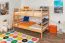 Etagenbett / Stockbett 120 x 200 cm für Kinder "Easy Premium Line" K24/n, Kopf- und Fußteil gerade, Buche Massivholz Natur lackiert, teilbar