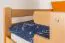 Etagenbett / Stockbett 120 x 200 cm für Kinder "Easy Premium Line" K24/n, Kopf- und Fußteil gerade, Buche Massivholz Natur lackiert, teilbar