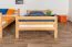 Etagenbett / Stockbett 120 x 190 cm für Kinder "Easy Premium Line" K24/n, Kopf- und Fußteil gerade, Buche Massivholz Natur lackiert, teilbar