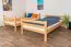 Etagenbett / Stockbett 120 x 200 cm für Kinder "Easy Premium Line" K24/n, Kopf- und Fußteil gerade, Buche Massivholz Natur lackiert, teilbar