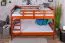 Etagenbett / Stockbett 120 x 200 cm "Easy Premium Line" K24/n, Kopf- und Fußteil gerade, Buche Massivholz Kirschfarben lackiert, teilbar
