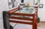 Etagenbett / Stockbett 120 x 200 cm "Easy Premium Line" K24/n, Kopf- und Fußteil gerade, Buche Massivholz Kirschfarben lackiert, teilbar