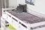 Etagenbett / Stockbett "Easy Premium Line" K24/n, Kopf- und Fußteil gerade, Buche Vollholz massiv weiß lackiert - Liegefläche: 120 x 190 cm, teilbar