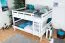 Etagenbett 140 x 190 cm für Erwachsene "Easy Premium Line" K24/n, Kopf- und Fußteil gerade, Buche Massivholz weiß lackiert, teilbar