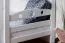Weißes Etagenbett mit Rutsche 90 x 200 cm, Buche Massivholz Weiß lackiert, teilbar in zwei Einzelbetten, "Easy Premium Line" K26/n