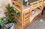 Etagenbett mit Rutsche 90 x 190 cm, Buche Massivholz Natur lackiert, umbaubar in zwei Einzelbetten, "Easy Premium Line" K29/n