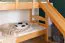 Etagenbett mit Rutsche 90 x 190 cm, Buche Massivholz Natur lackiert, umbaubar in zwei Einzelbetten, "Easy Premium Line" K29/n