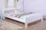 Doppelbett "Easy Premium Line" K6 in Überlänge, 180 x 220 cm Buche Vollholz massiv weiß lackiert