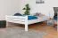 Jugendbett "Easy Premium Line" K7 inkl.1 Abdeckblende, 140 x 200 cm Buche Vollholz massiv weiß lackiert