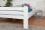 Jugendbett "Easy Premium Line" K7 inkl.1 Abdeckblende, 140 x 200 cm Buche Vollholz massiv weiß lackiert