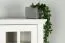 Vitrine Bibaor 02, Farbe: Eiche Weiß - 209 x 67 x 41 cm (H x B x T)