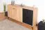 Kommode Lincolnia 04, Farbe: Eiche / Schwarz - Abmessungen: 85 x 160 x 40 cm (H x B x T), mit 2 Türen, 3 Schubladen und 4 Fächern