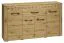 Kommode Glostrup 08, Farbe: Eiche - Abmessungen: 94 x 165 x 40 cm (H x B x T), mit 4 Türen, 1 Schublade und 6 Fächern