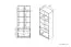 Kinderzimmer - Schrank Renton 03, Farbe: Platingrau / Weiß / Puderrosa - Abmessungen: 199 x 80 x 40 cm (H x B x T), mit 1 Tür, 2 Schubladen und 8 Fächern