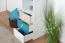 Jugendzimmer Kinderzimmer Komplett - Set B "Aalst", 6-teilig, Eiche / Weiß / Blau