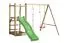 Spielturm 18 inkl. Wellenrutsche, Einzelschaukel-Anbau, Sandkasten - Abmessungen: 290 x 300 cm (B x T)