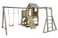 Spielturm S3B inkl. Wellenrutsche, Doppelschaukel-Anbau, Balkon, Sandkasten, Rampe und Klettergerüst-Anbau - Abmessungen: 450 x 500 cm (B x T)
