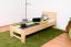Kinderbett / Jugendbett  Buche massiv Vollholz natur 111, inkl. Lattenrost - 80 x 200 cm (B x L)