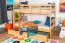 Massivholz Etagenbett für Kinder und Jugendliche | inkl. 2 Schubladen | Matratzenmaß: 90 x 200 cm | Natur Lackiert | umbaubar in 2 Einzelbetten | Premium-Qualität | inkl. Rollroste Abbildung