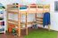 Hochbett 120 x 200 cm | Massivholz: Buche | Natur Lackiert | umbaubar in Einzelbett | Premium-Qualität | inkl. Rollrost Abbildung