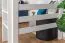 Massivholz Hochbett für Kinder | Matratzenmaß: 90 x 190 cm | Weiß Lackiert | umbaubar in Einzelbett | Premium-Qualität | inkl. Rollrost Abbildung